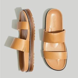 Madewell Charley Double Strap Sandal in Tan Size 8